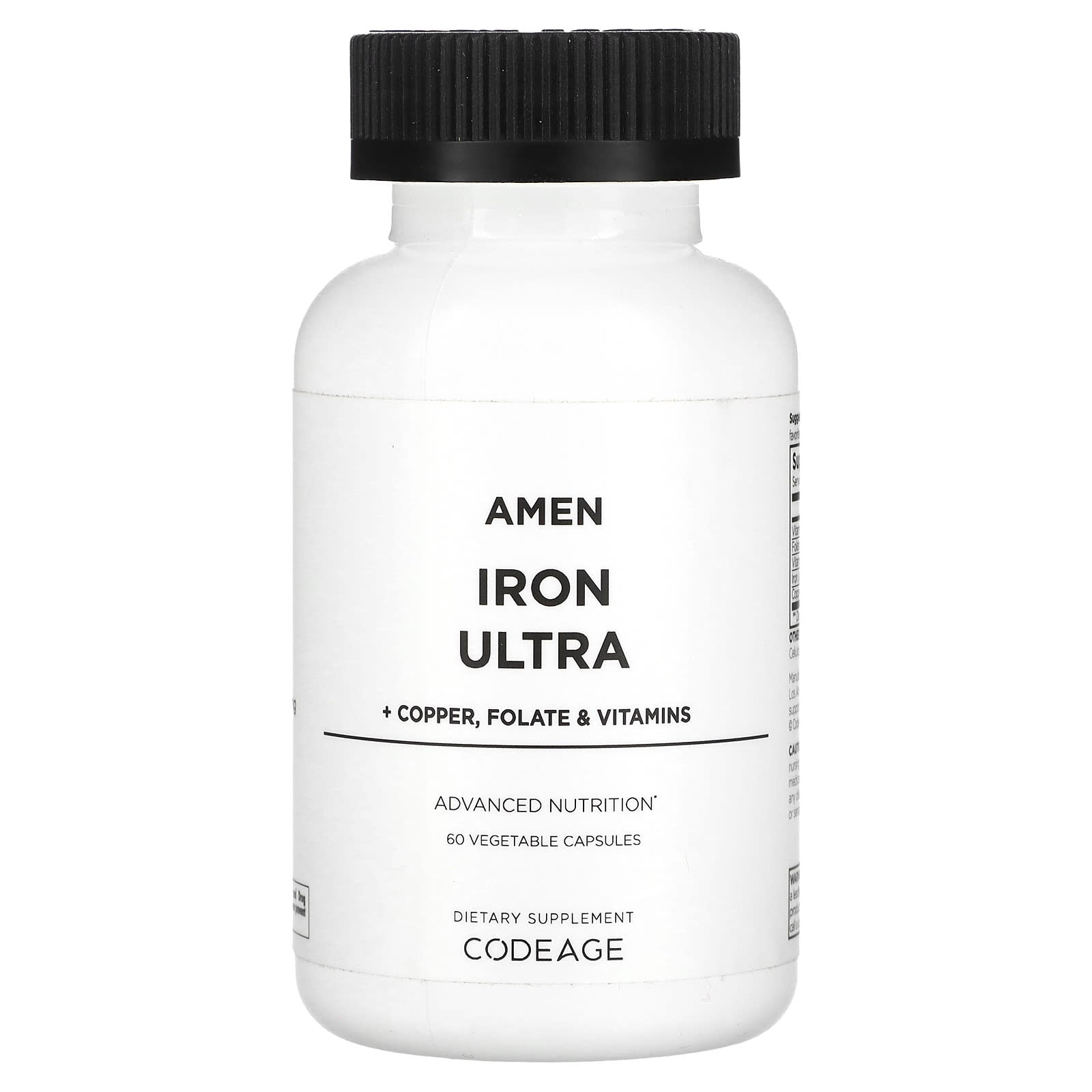 CodeAge Amen Iron Ultra 60 Capsules for Energy & Vitality - Image 1