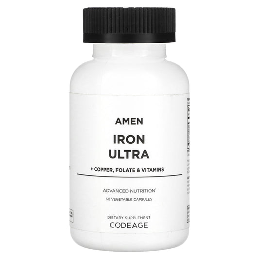 CodeAge Amen Iron Ultra 60 Capsules for Energy & Vitality - Image 1