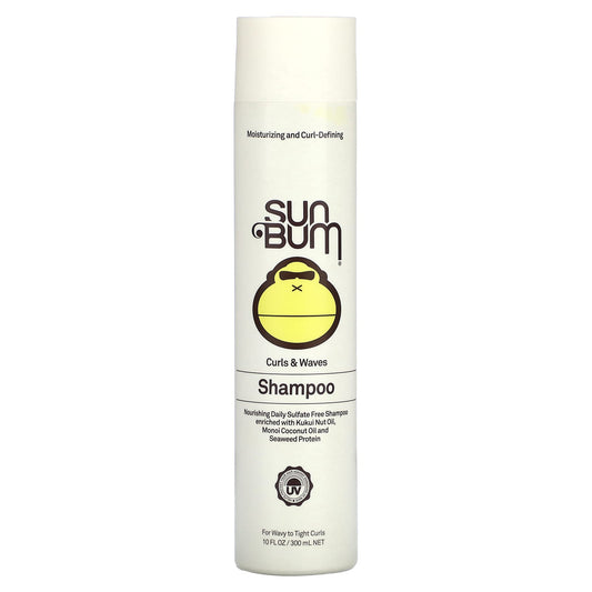 Sun Bum, Curls & Waves Shampoo, For Wavy to Tight Curls, 10  fl oz (300 ml) - Image 1