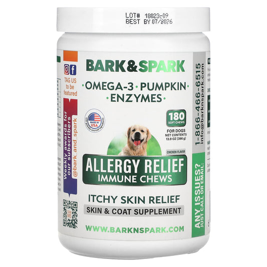 Bark&Spark Allergy Relief Chews for Dogs - Itchy Skin Support - Image 1