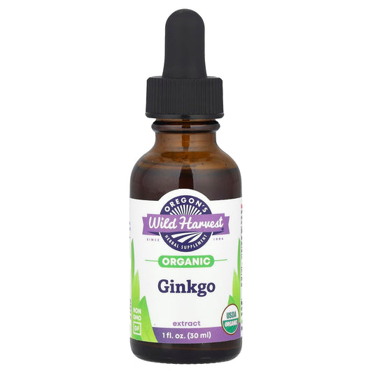 Oregon's Wild Harvest, Organic Ginkgo Extract, 1 fl oz (30 ml) (1,000 mg per Serving) - Image 1