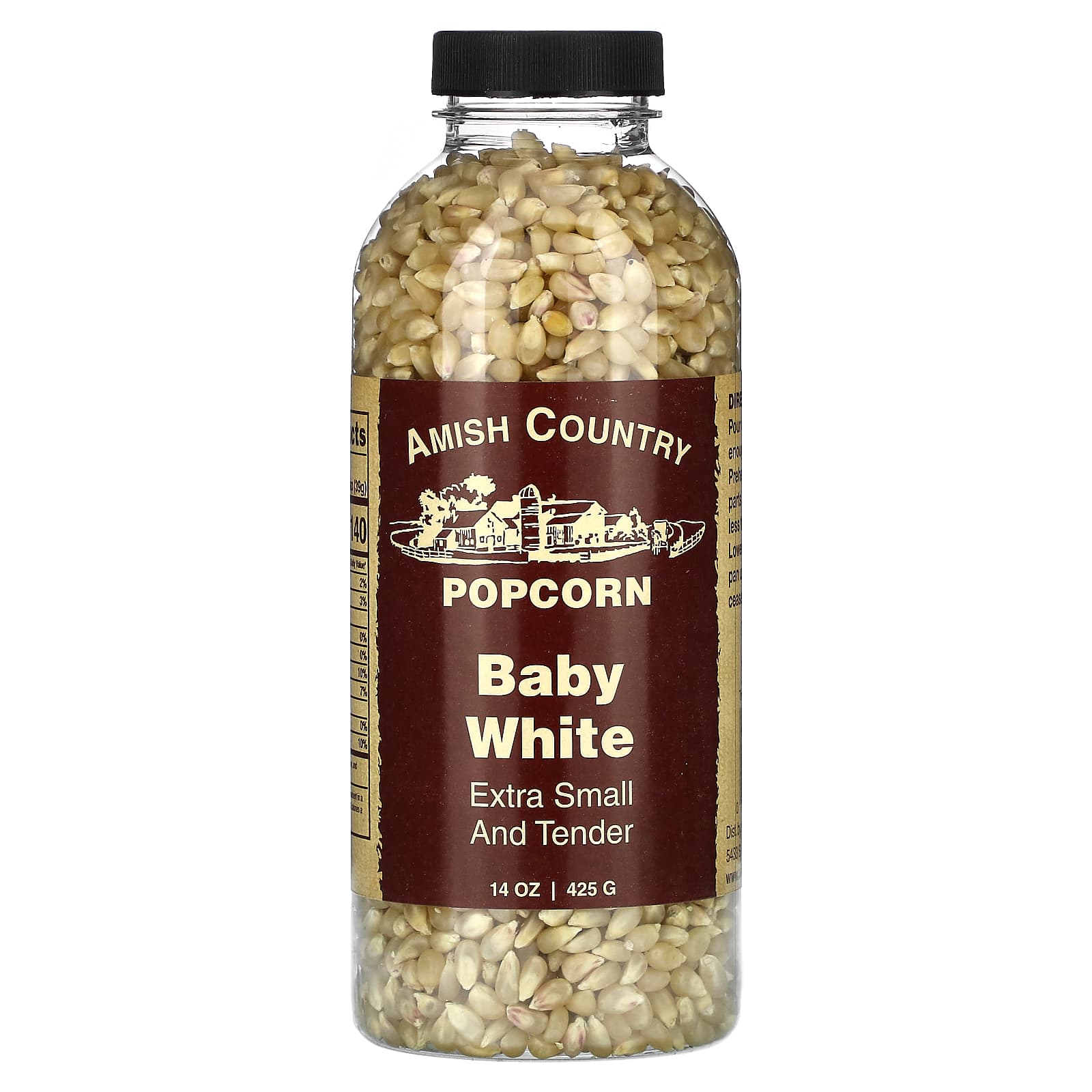 Delicious Amish Country Baby White Popcorn, 14 oz - Non-GMO & Kosher - Image 1