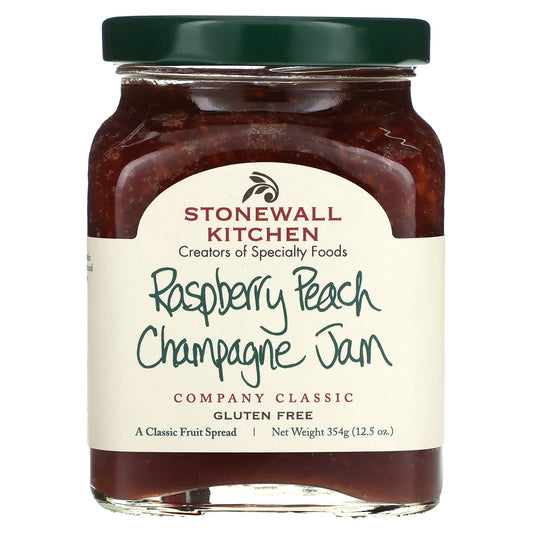 Stonewall Kitchen, Raspberry Peach Champagne Jam, 12.5 oz (354 g) - Image 1