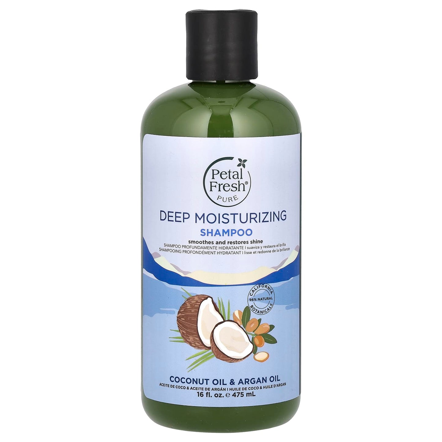 Petal Fresh, Pure, Deep Moisturizing Shampoo, Coconut Oil & Argan Oil, 16 fl oz (475 ml) - Image 1