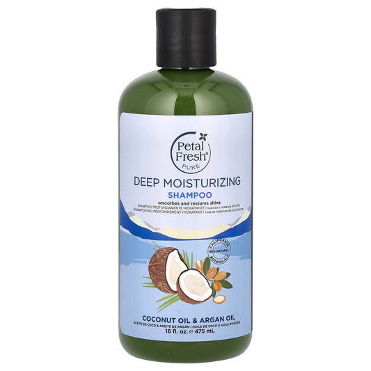 Petal Fresh, Pure, Deep Moisturizing Shampoo, Coconut Oil & Argan Oil, 16 fl oz (475 ml) - Image 1