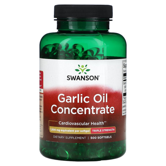 Swanson, Garlic Oil Concentrate, 1,500 mg, 500 Softgels - Image 1