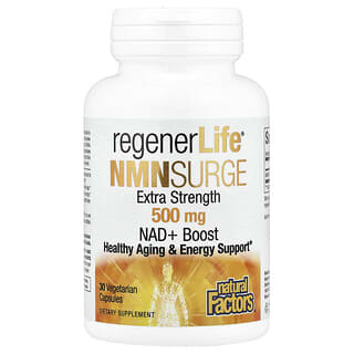 Boost Healthy Aging with Natural Factors RegenerLife NMN Surge 500mg