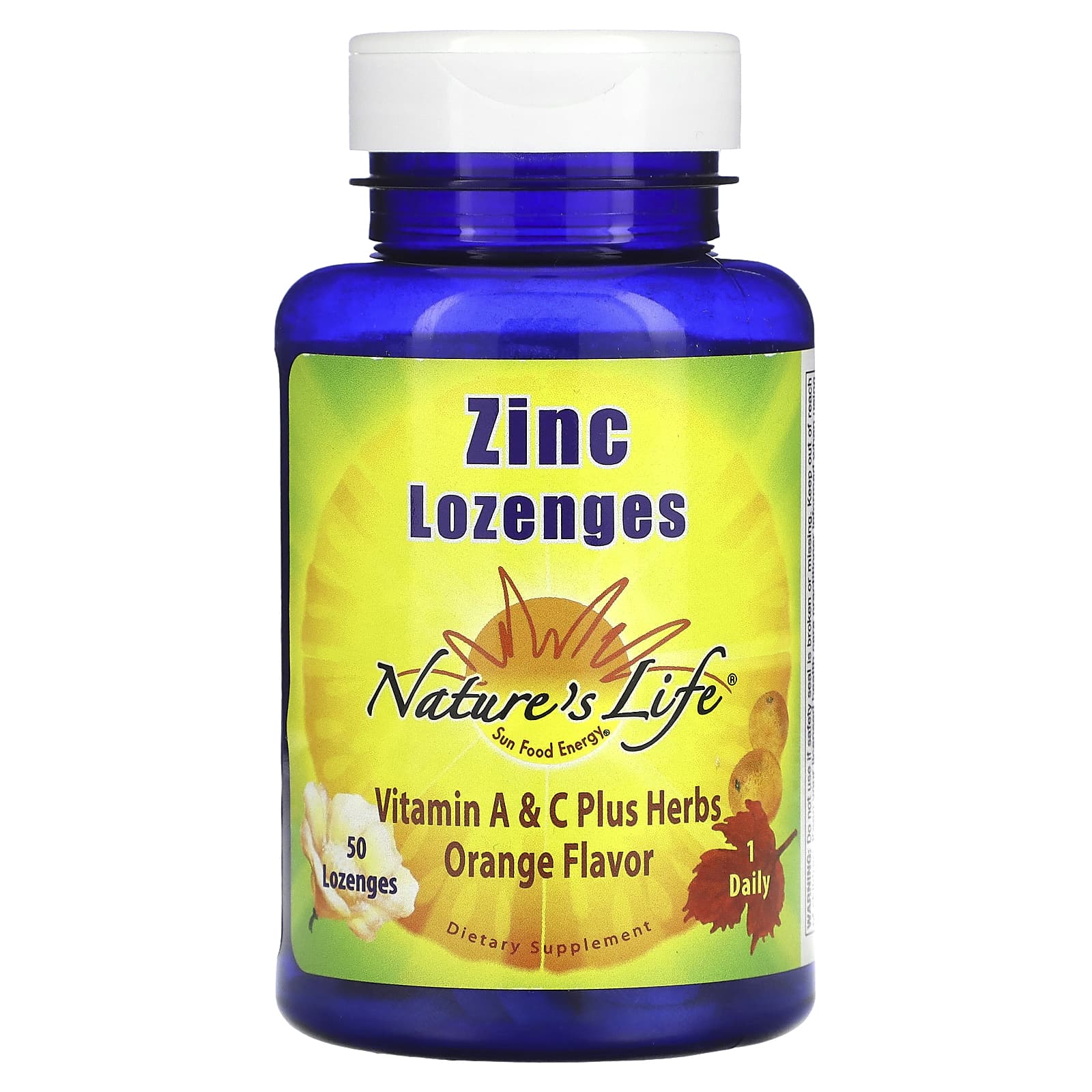 Nature's Life, Zinc Lozenges, Orange, 50 Lozenges - Image 1