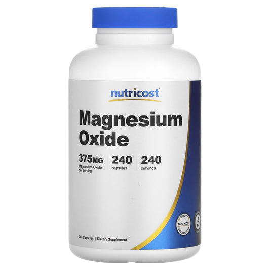Nutricost, Magnesium Oxide, 375 mg, 240 Capsules - Image 1