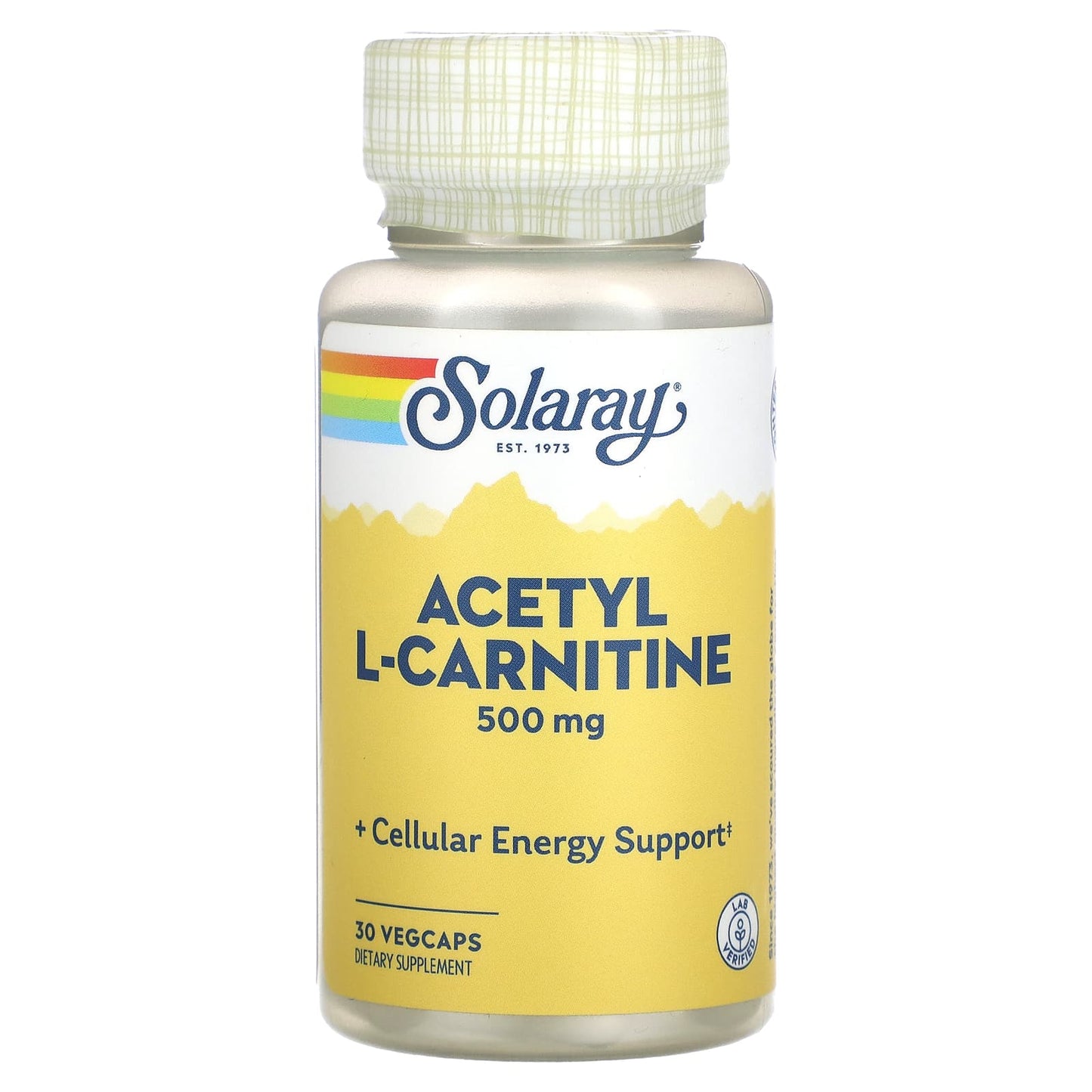 Solaray, Acetyl L-Carnitine , 500 mg, 30 VegCaps - Image 1