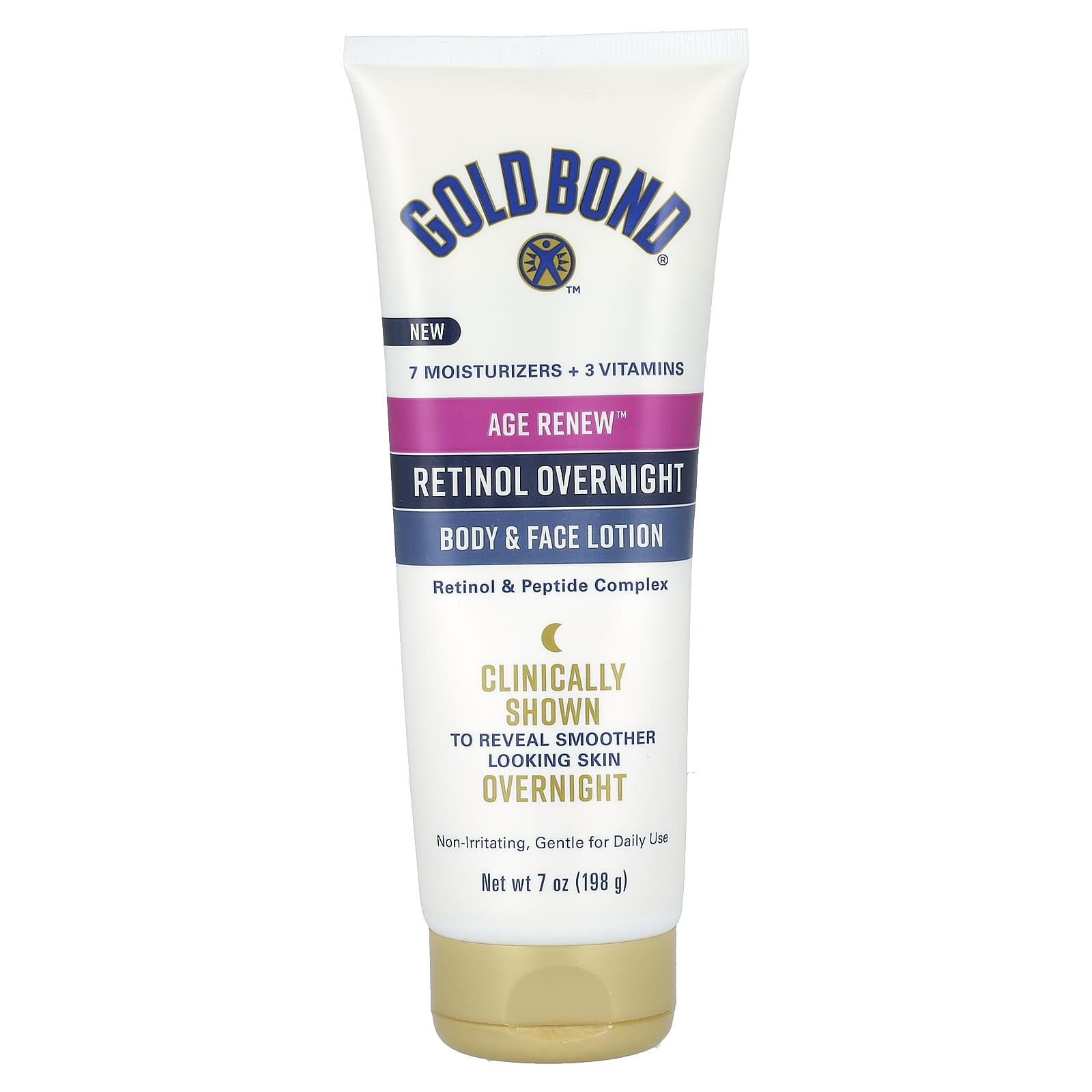 Gold Bond Age Renew Retinol Overnight Body & Face Lotion, 7 oz (198 g) - Image 1