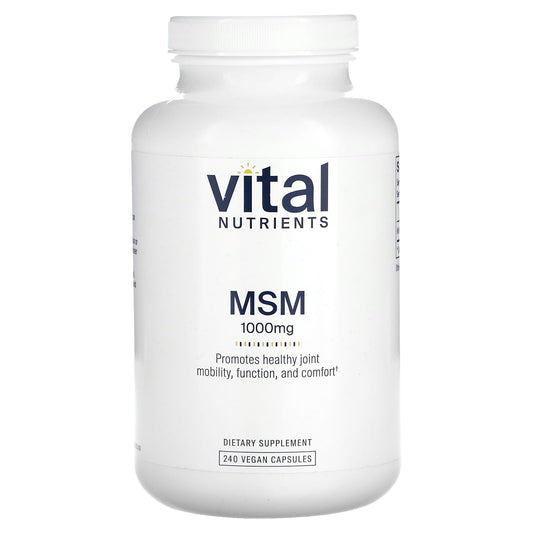 Vital Nutrients, MSM, 1,000 mg, 240 Vegan Capsules - Image 1