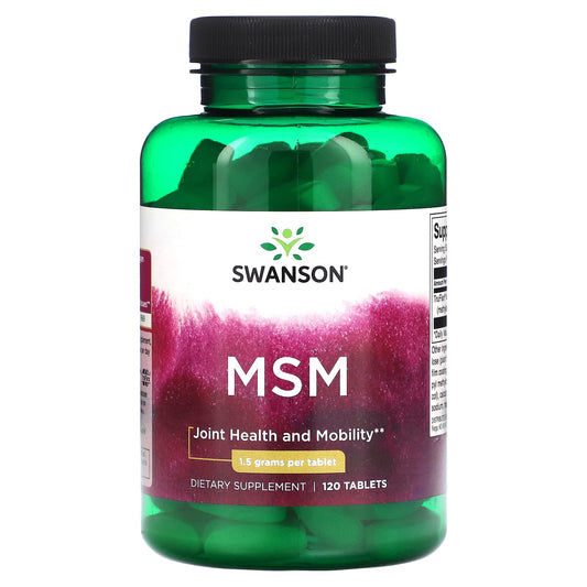 Swanson, MSM, 1,500 mg, 120 Tablets - Image 1