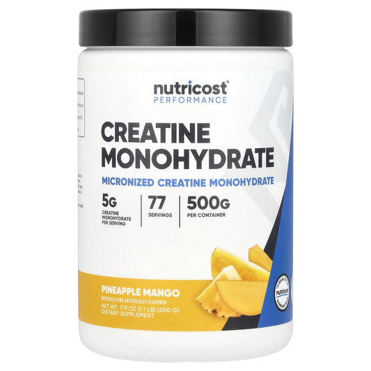 Nutricost, Performance, Creatine Monohydrate, Pineapple Mango, 1.1 lb (500 g) - Image 1