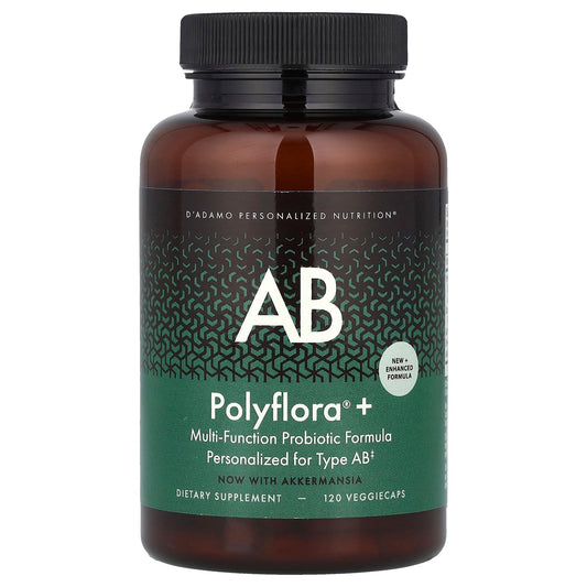 Dr. D'adamo's Polyflora®+ AB Probiotic Formula for Type AB - 120 Capsules - Image 1