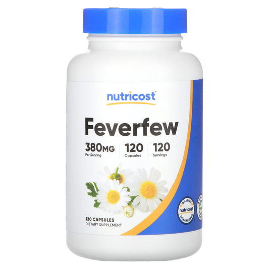 Nutricost, Feverfew, 380 mg, 120 Capsules - Image 1
