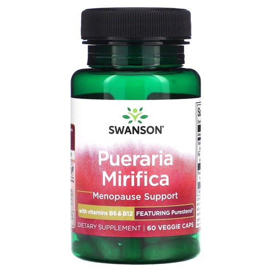 Swanson, Pueraria Mirifica with Vitamins B6 & B12, 60 Veggie Caps - Image 1