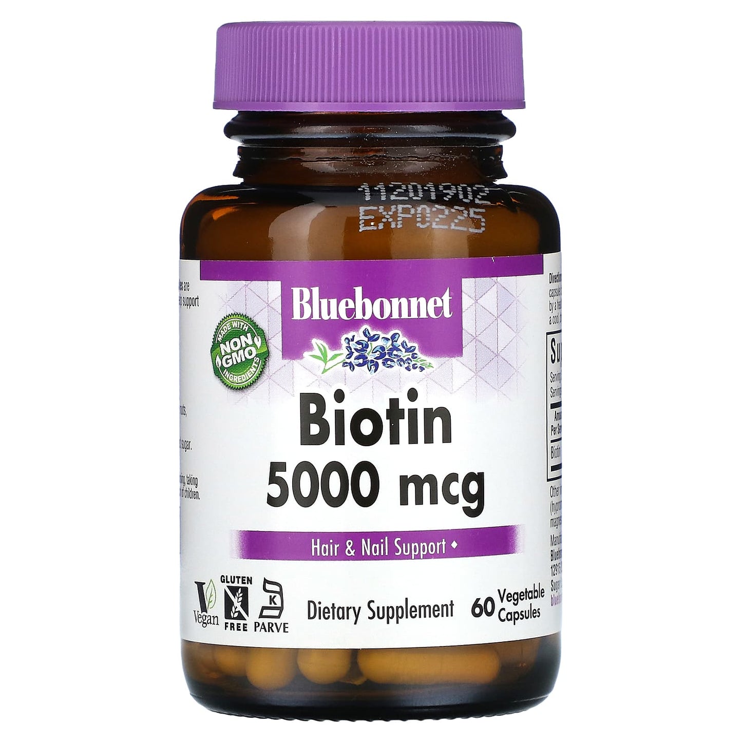 Bluebonnet Nutrition Biotin 5000 mcg for Healthy Hair & Nails - Image 1