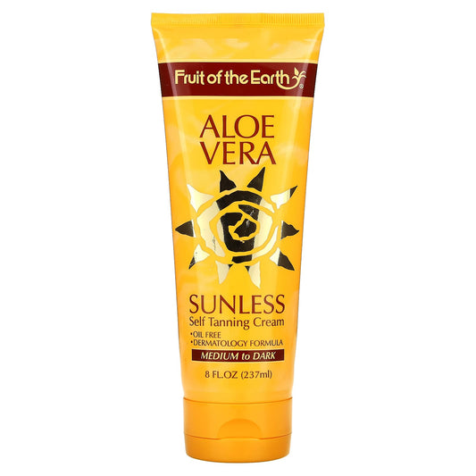 Fruit of the Earth Medium to Dark Sunless Self Tanning Cream, 8 fl oz - Image 1