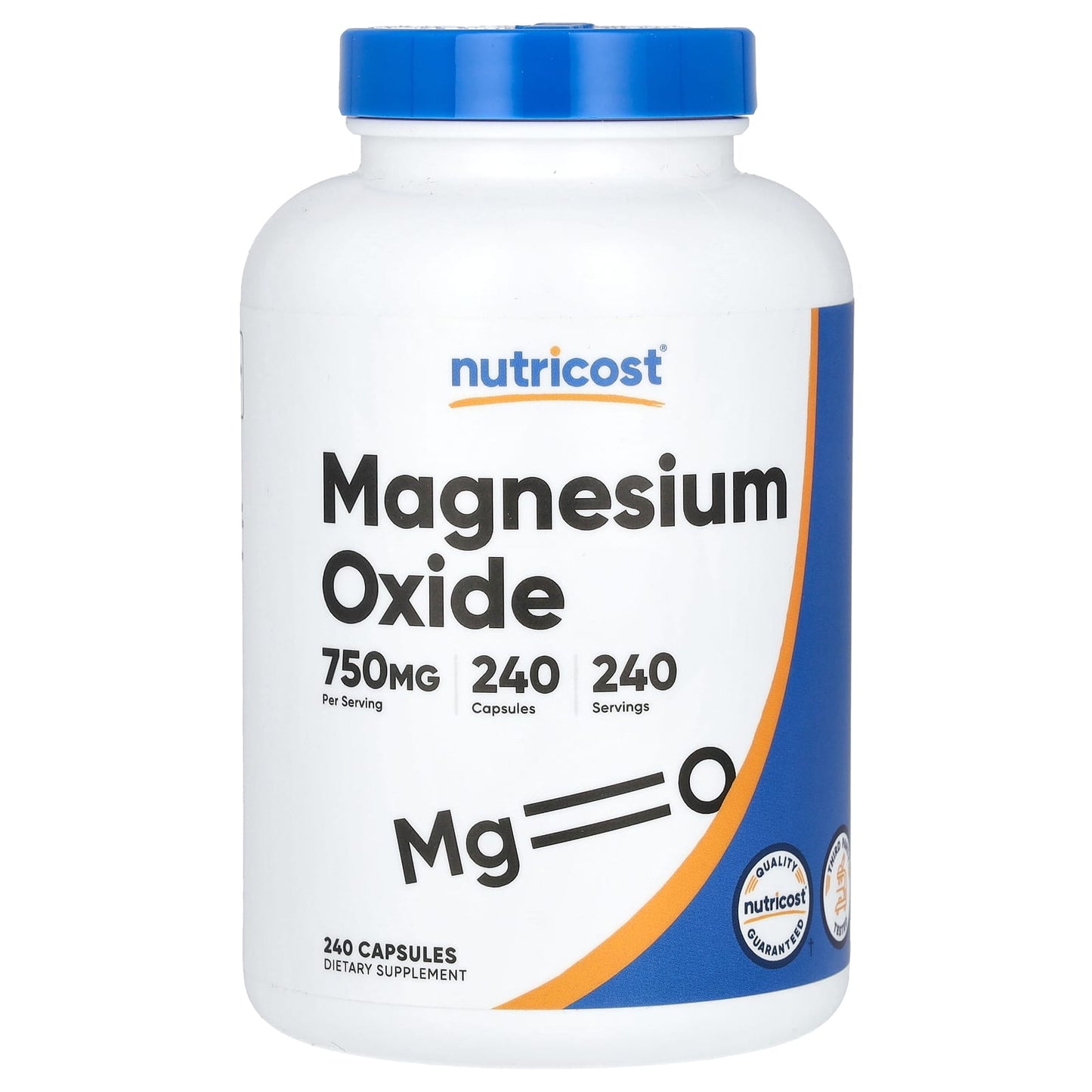 Nutricost, Magnesium Oxide , 750 mg , 240 Capsules - Image 1