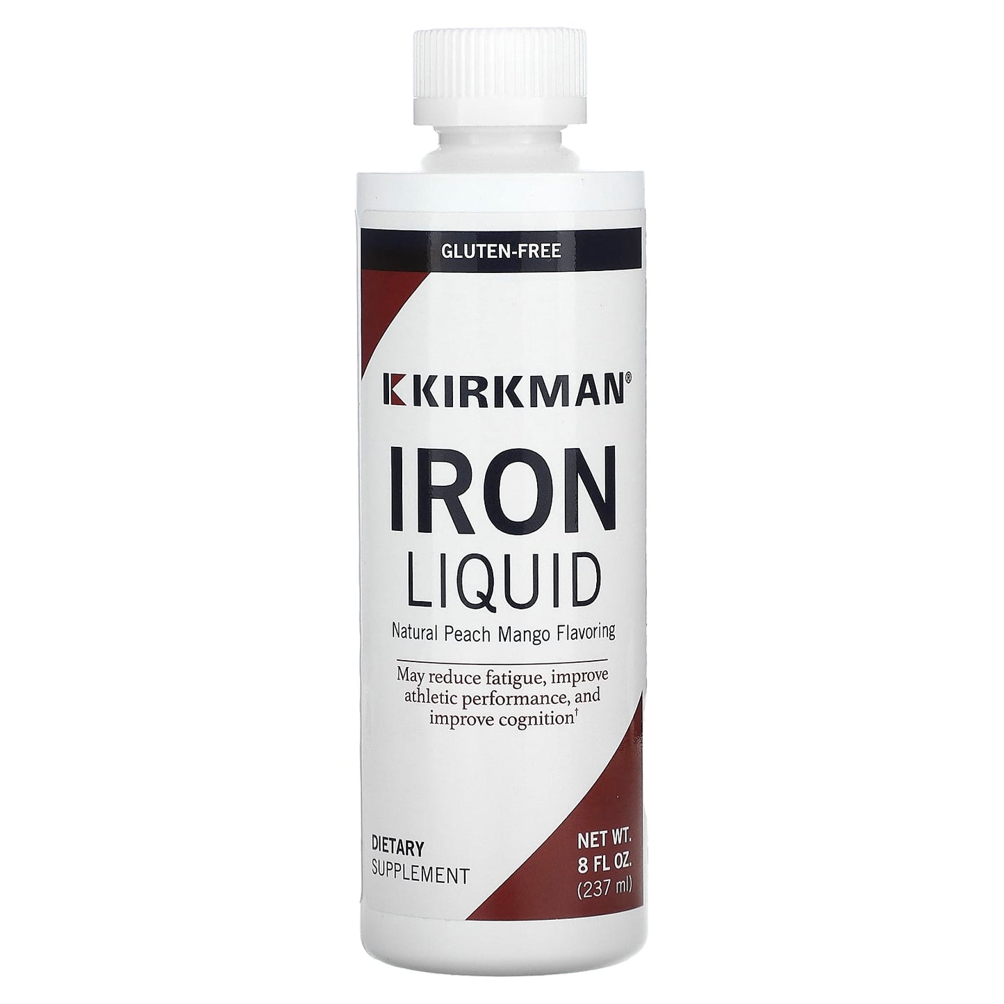 Kirkman Labs, Iron Liquid, Natural Peach Mango, 8 fl oz (237 ml) - Image 1