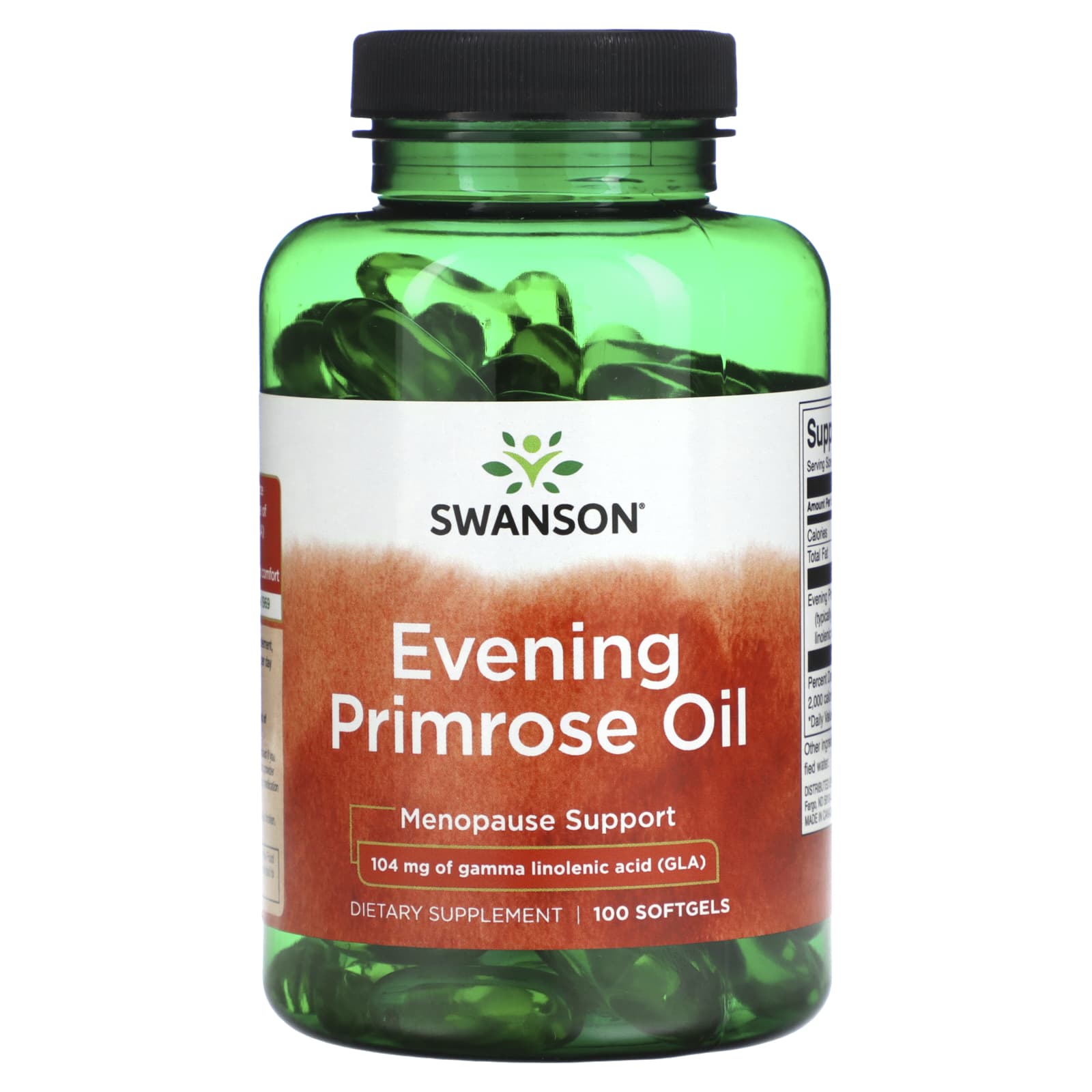 Swanson, Evening Primrose Oil, 104 mg , 100 Softgels - Image 1