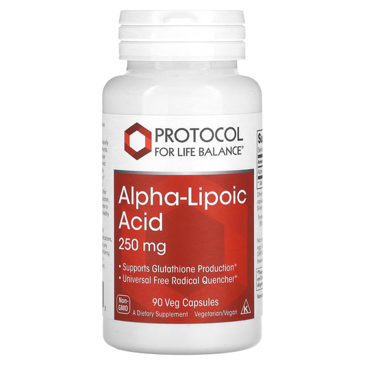 Protocol for Life Balance, Alpha-Lipoic Acid, 250 mg, 90 Veg Capsules - Image 1