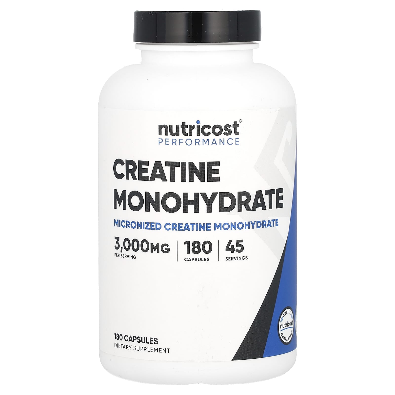 Nutricost, Performance, Creatine Monohydrate, 180 Capsules (750 mg per Capsule) - Image 1