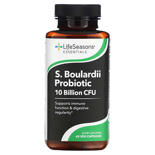 LifeSeasons S. Boulardii Probiotic Supplement, 60 Veg Capsules