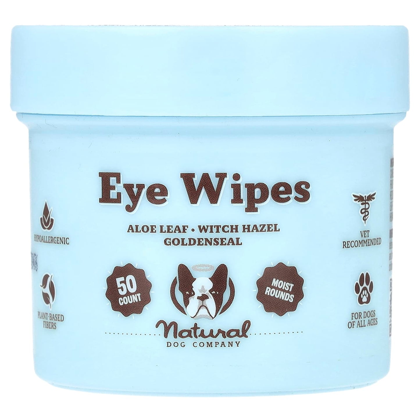 Natural Dog Company, Eye Wipes , 50 Count - Image 1