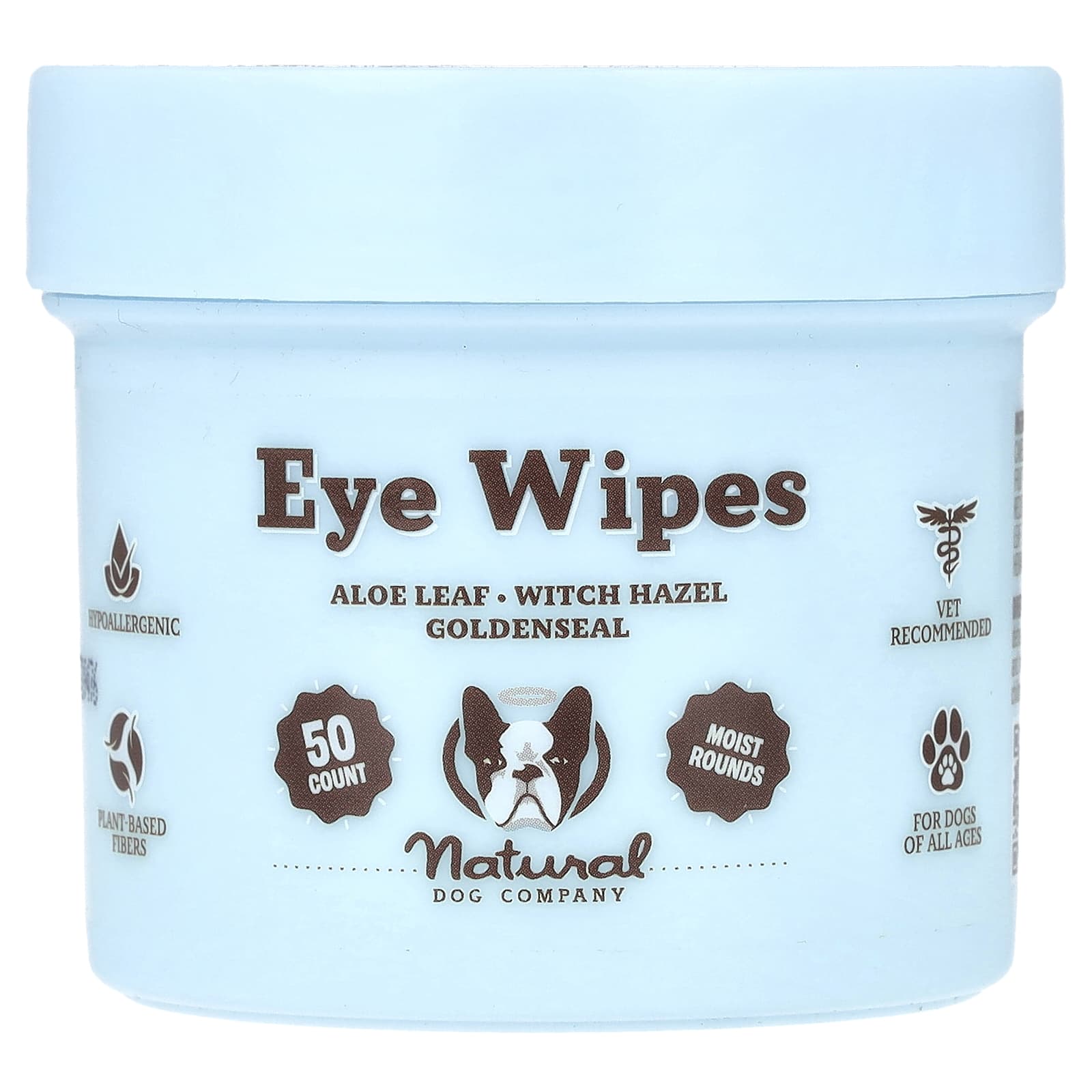 Natural Dog Company, Eye Wipes , 50 Count - Image 1