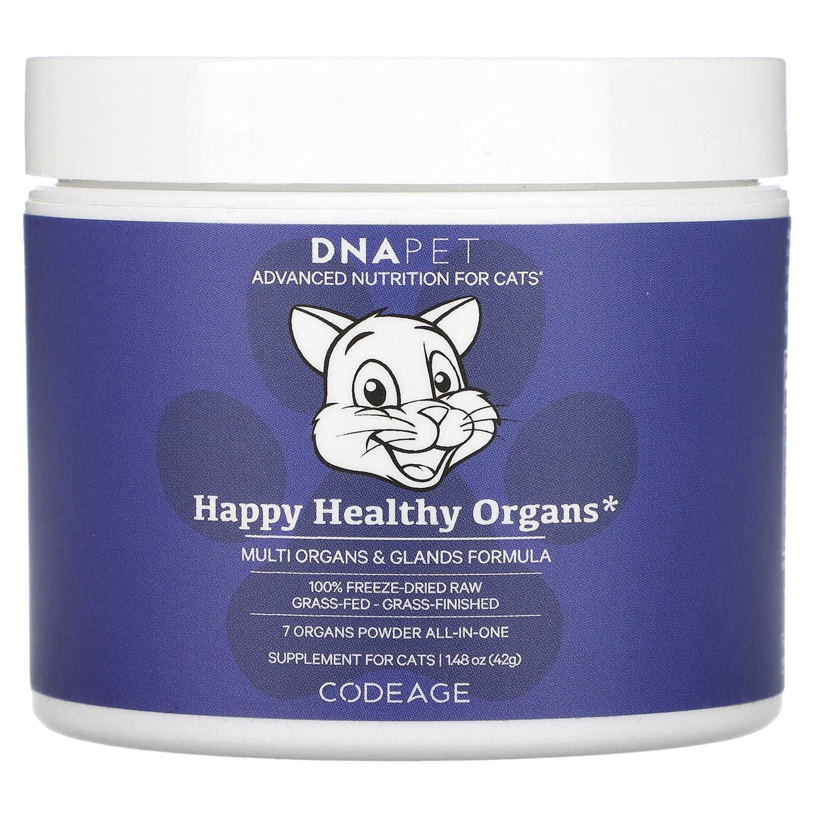 Codeage Happy Healthy Organs Supplement for Cats - 1.48 oz - Image 1