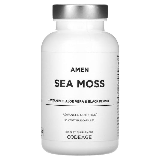CodeAge Sea Moss Vitamin C & Black Pepper Vegan Capsules, 90 Count - Image 1