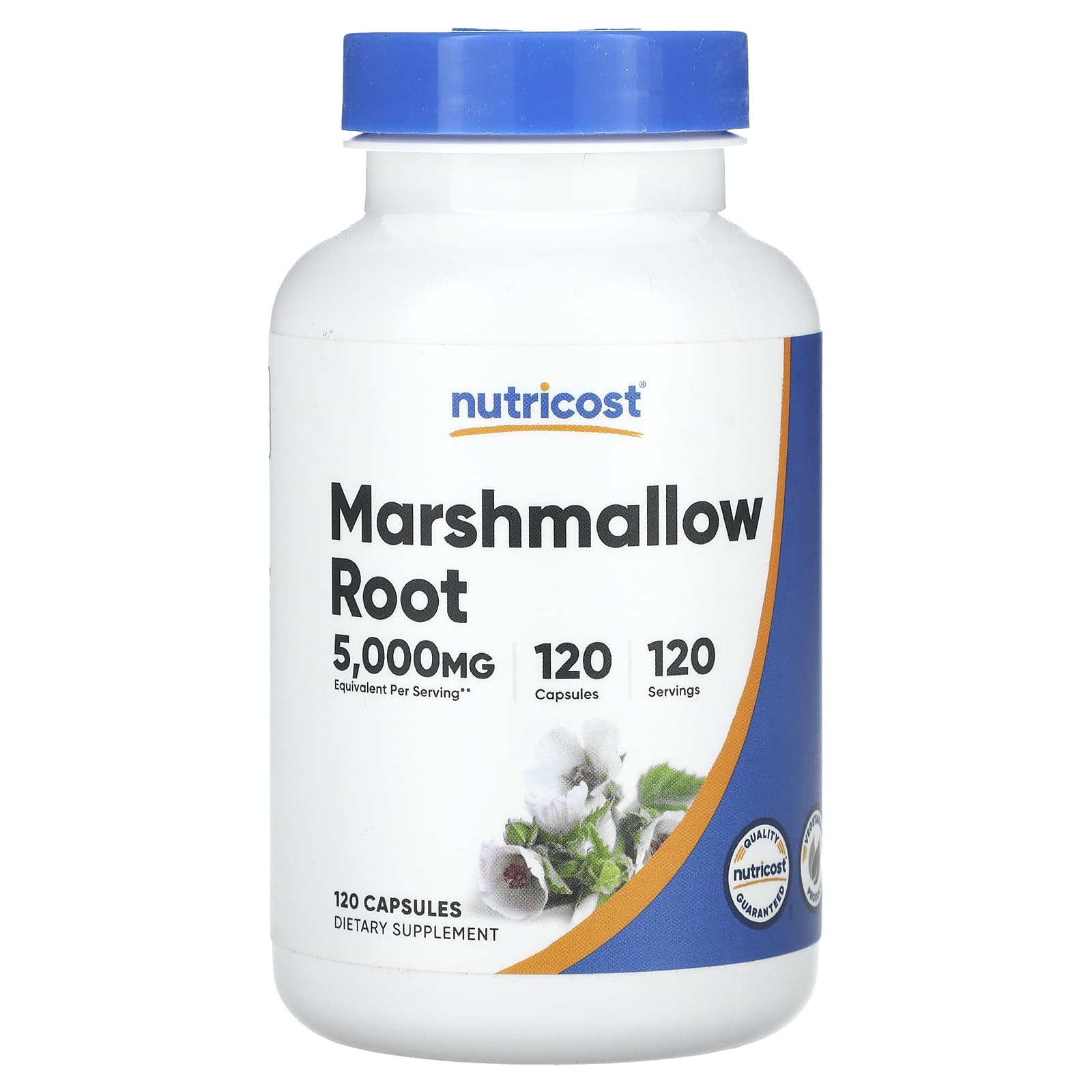Nutricost, Marshmallow Root, 5,000 mg, 120 Capsules - Image 1