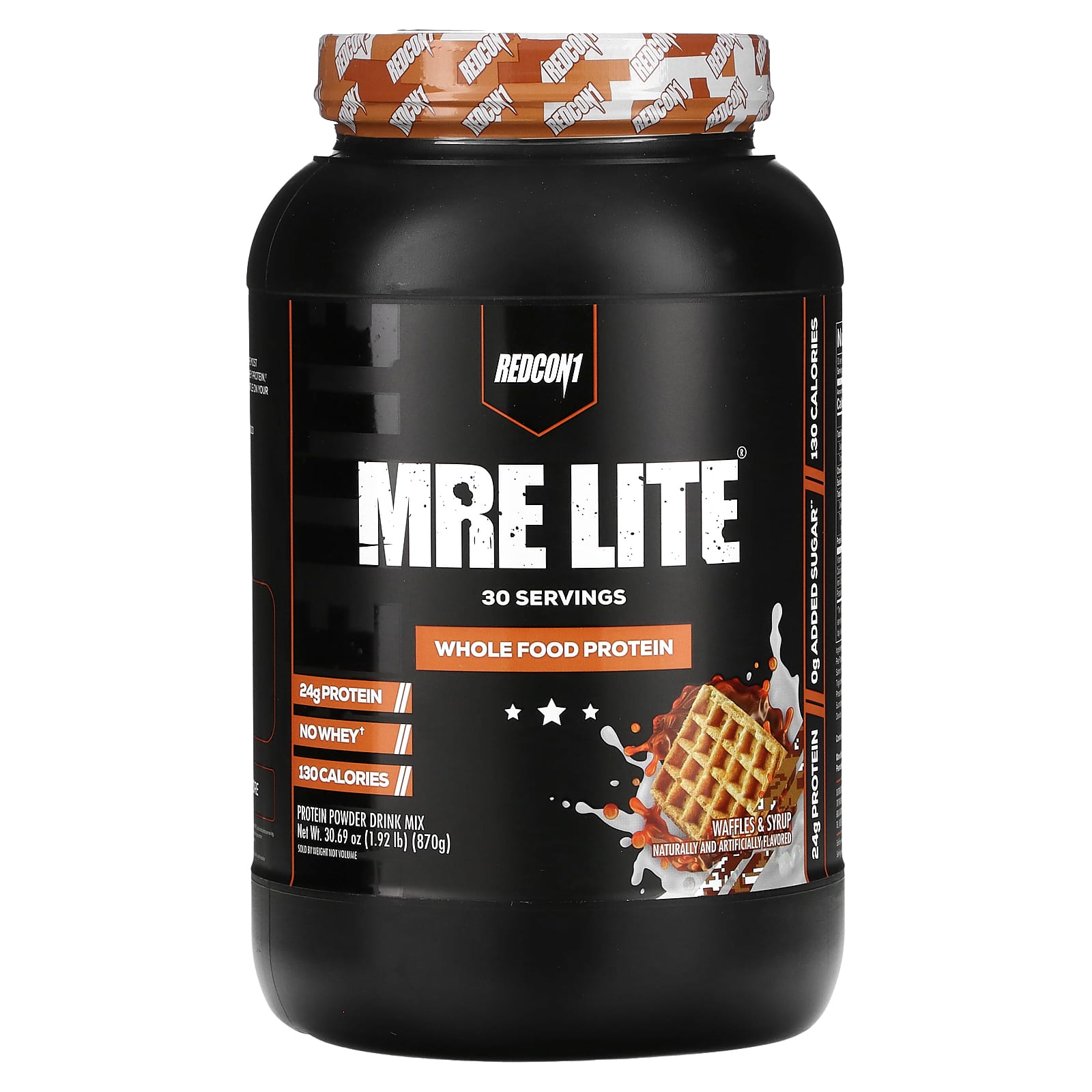 Redcon1, MRE Lite, Whole Food Protein, Waffles & Syrup, 1.92 lb (870 g) - Image 1