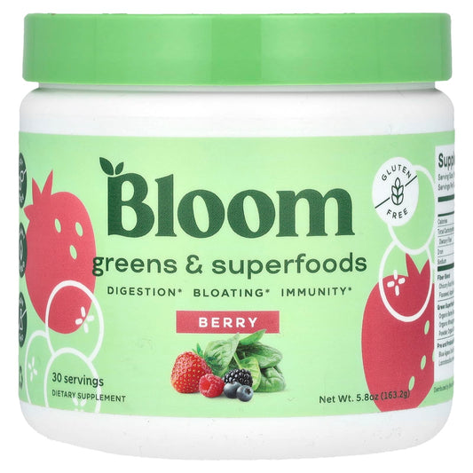 Bloom Berry Greens & Superfoods for Gut Health, 5.8 oz - Image 1