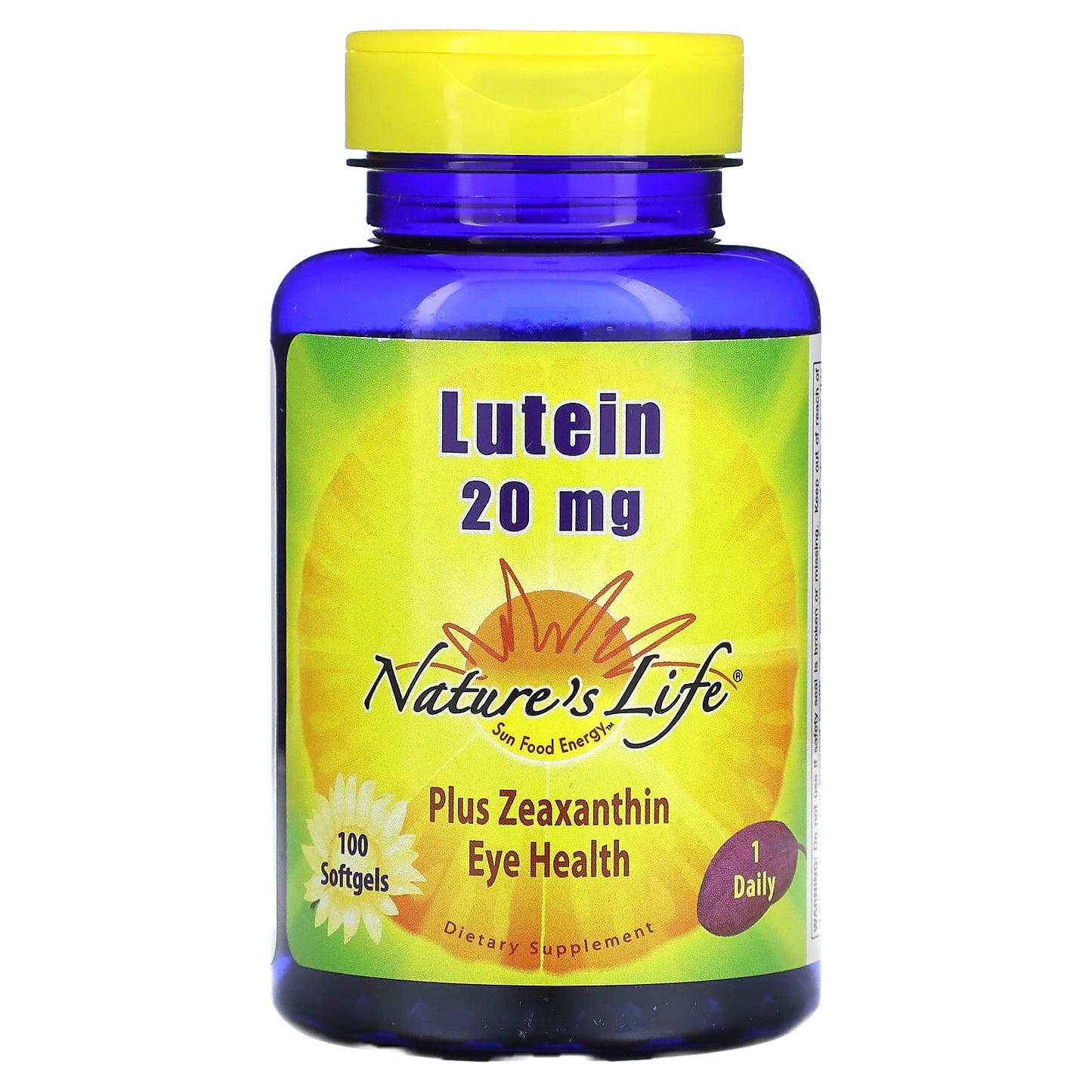 Nature's Life, Lutein , 20 mg, 100 Softgels - Image 1