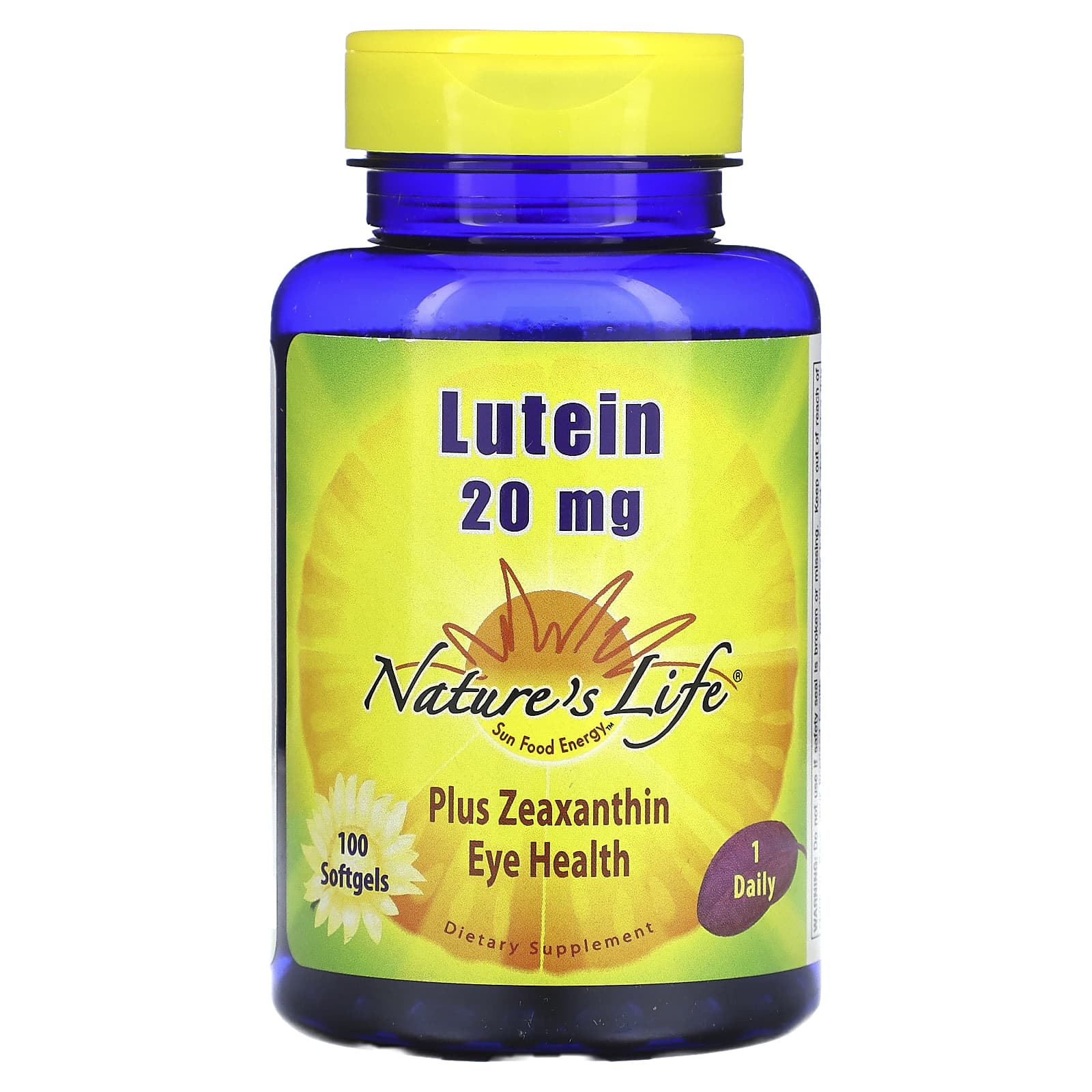 Nature's Life, Lutein , 20 mg, 100 Softgels - Image 1