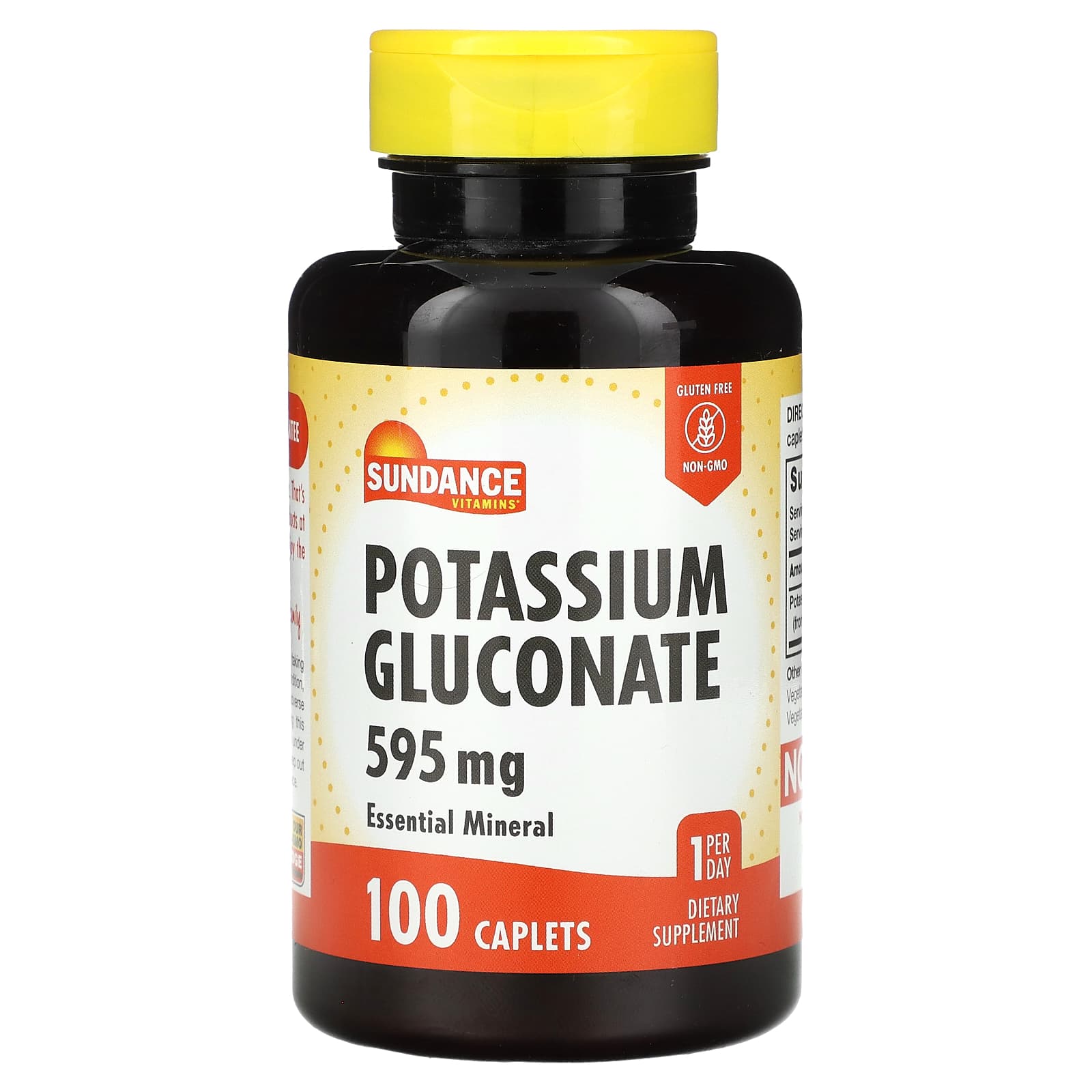 Sundance Vitamins, Potassium Gluconate, 595 mg, 100 Caplets - Image 1