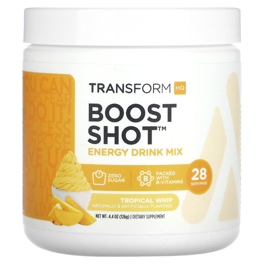 TransformHQ, Boost Shot™, Energy Drink Mix, Tropical Whip, 4.4 oz (126 g) - Image 1