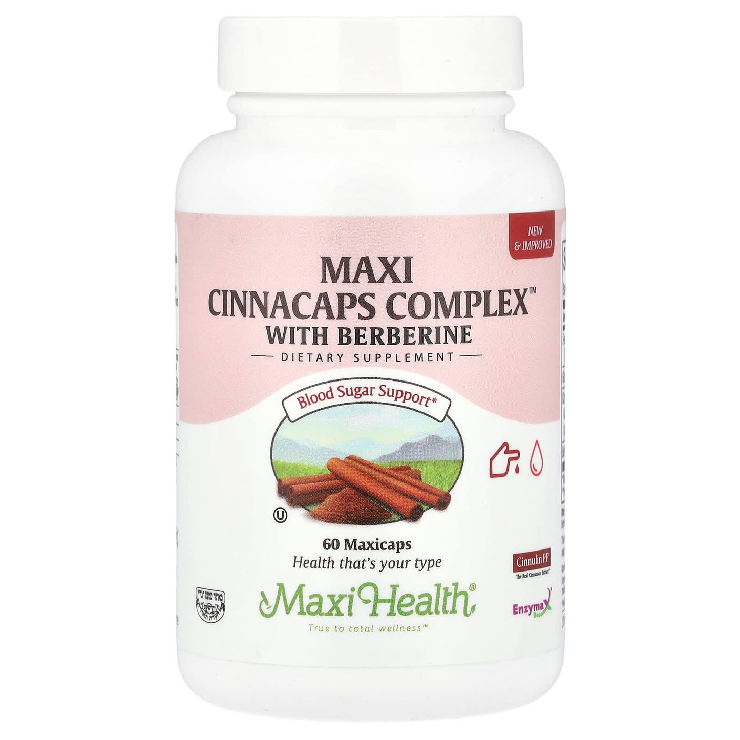 Maxi Health, Maxi Cinnacaps Complex™ With Berberine, 60 Maxicaps - Image 1