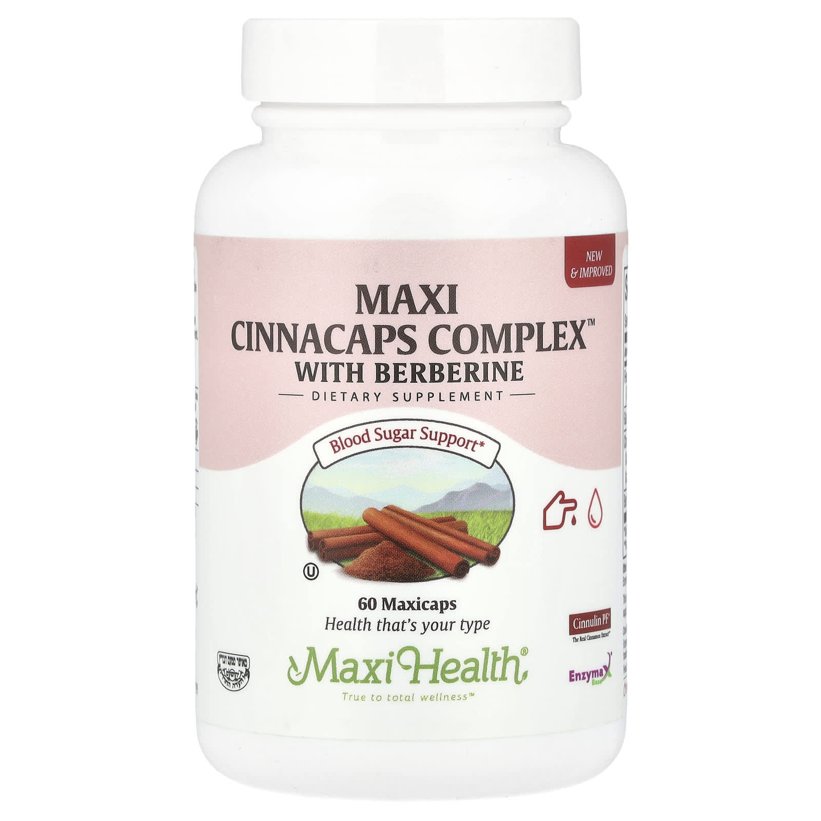 Maxi Health, Maxi Cinnacaps Complex™ With Berberine, 60 Maxicaps - Image 1