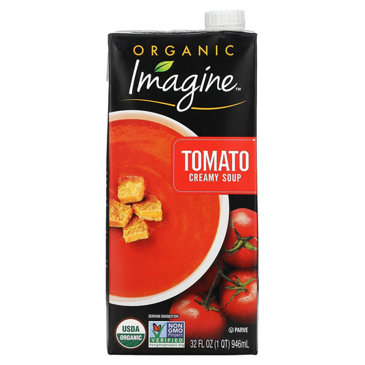 Organic Tomato Creamy Soup by Imagine Soups, USDA Certified, 32 fl oz - Image 1
