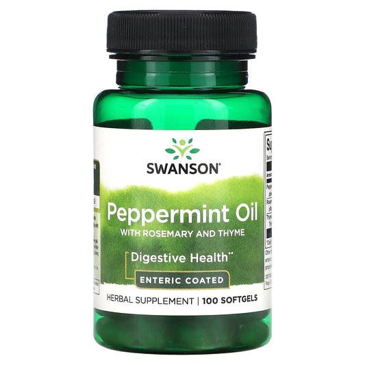 Swanson, Peppermint Oil with Rosemary and Thyme, 100 Softgels - Image 1