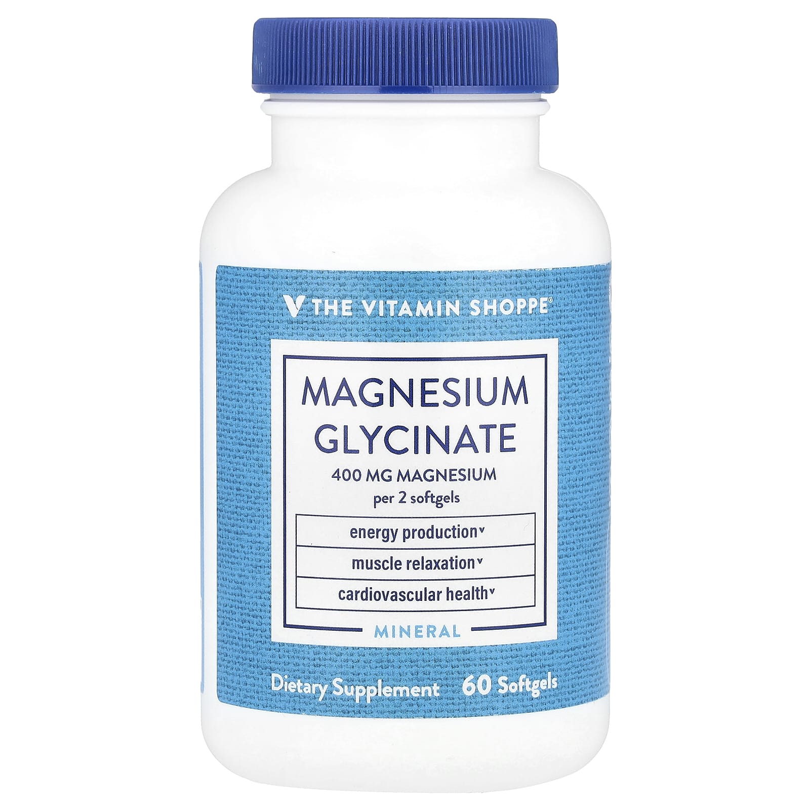 The Vitamin Shoppe, Magnesium Glycinate, 60 Softgels (200 mg per Softgel) - Image 1