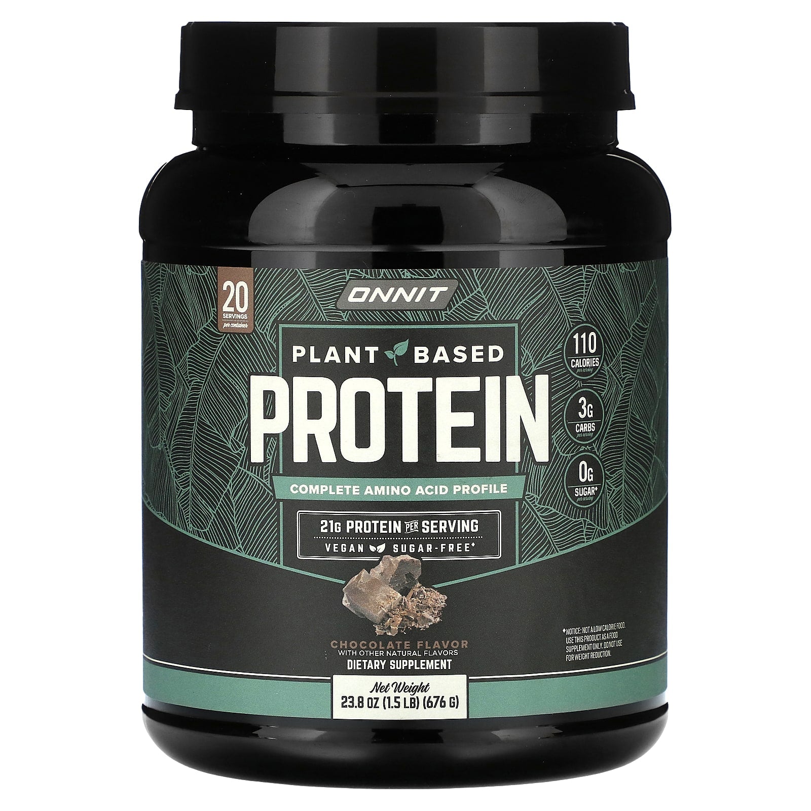 Onnit, Plant Based Protein, Chocolate, 1.5 lb (676 g) - Image 1