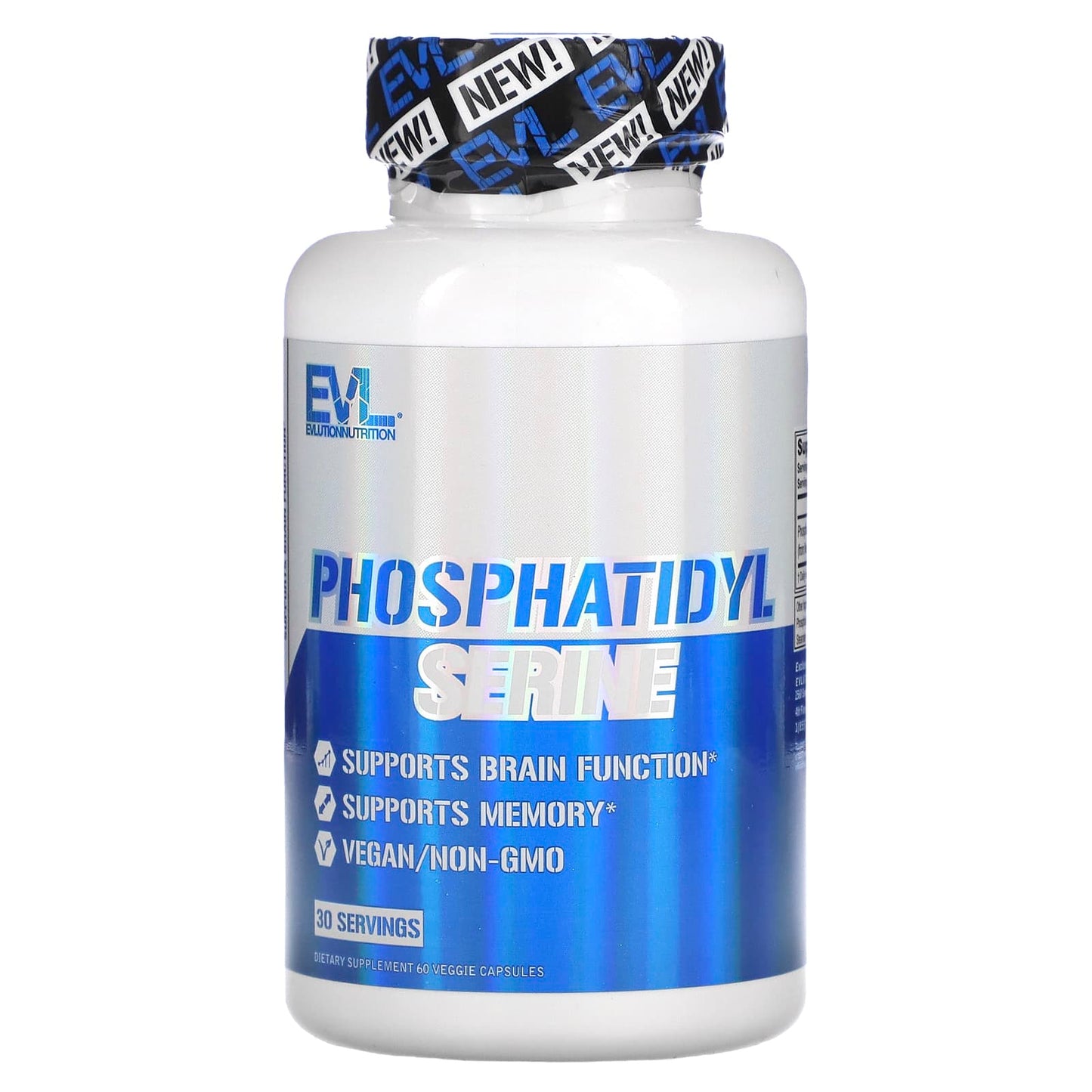 <b>EVLution Nutrition Phosphatidyl Serine Supplement for Brain Support, 60 Veggie Capsules</b> - Image 1