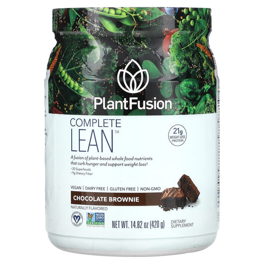 PlantFusion, Complete Lean, Chocolate Brownie, 14.82 oz (420 g) - Image 1