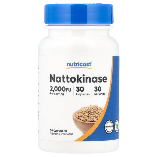 Nutricost, Nattokinase, 2,000 FU, 30 Capsules - Image 1