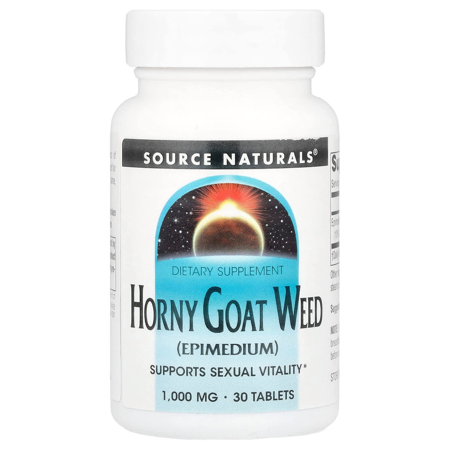 Source Naturals, Horny Goat Weed, 1,000 mg, 30 Tablets - Image 1